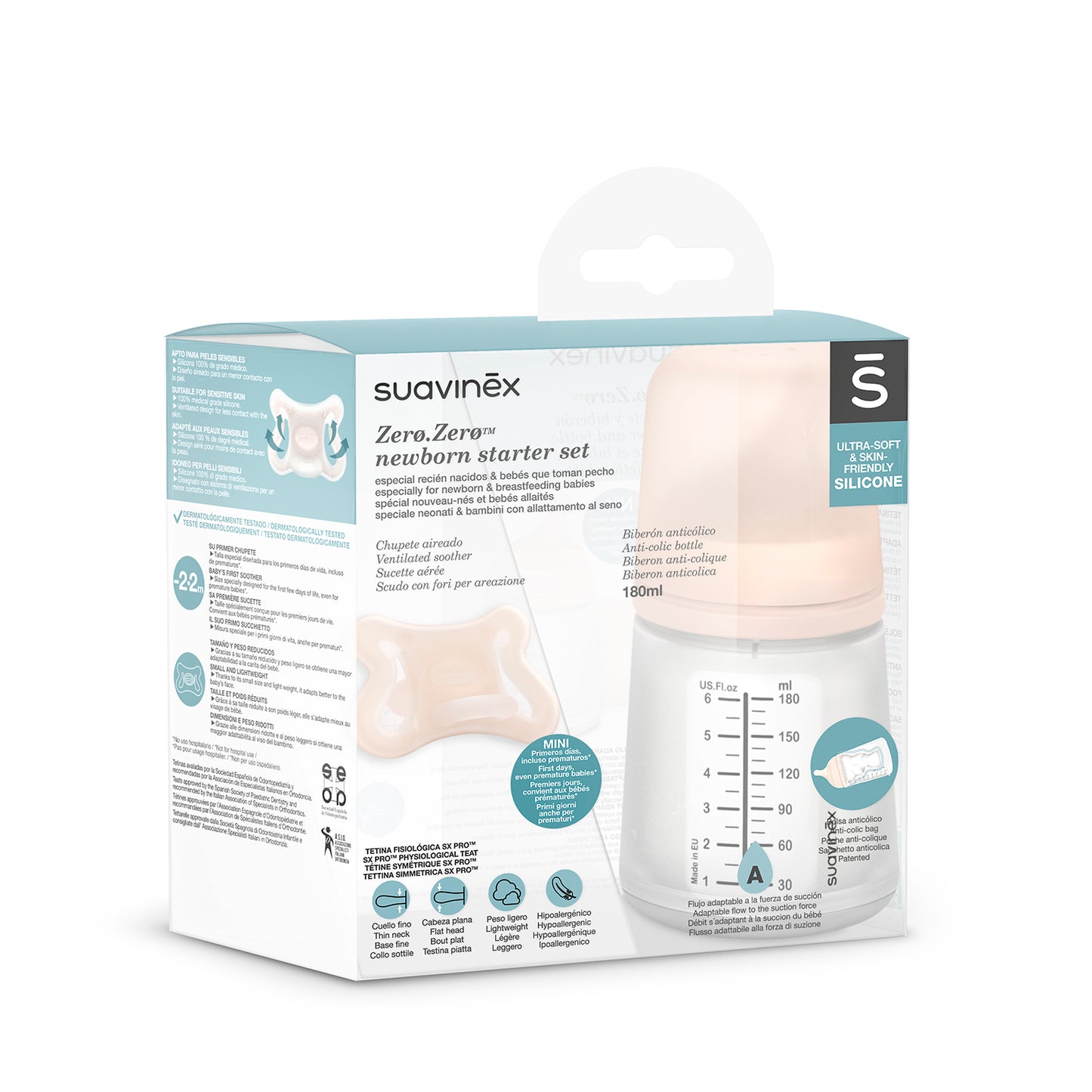 Set Mamadera ZERO 180ML + Chupete ZERO