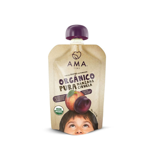 Puré de Manzana Ciruela orgánico x3