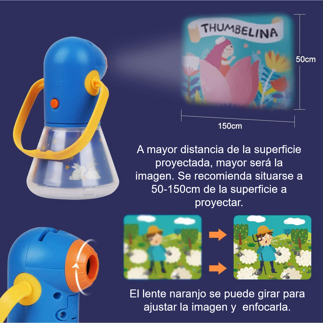 Proyector de cuentos y estrellas